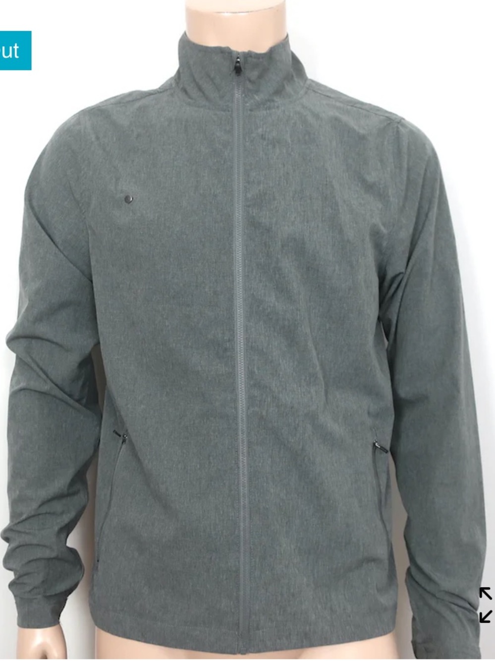 Vuori Venture Track Jacket Gray Size Medium